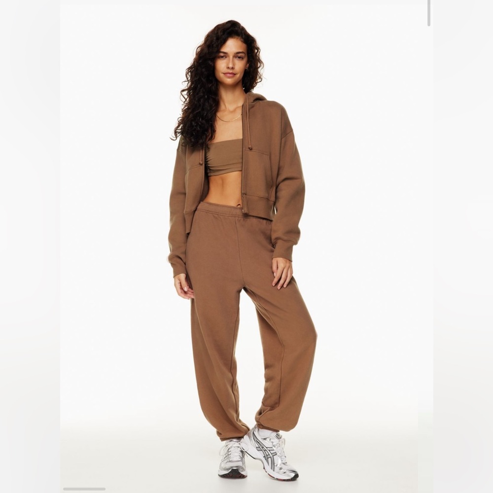 FINAL PRICE OR GOING TO RETURN - NWT TNA / ARITZIA COZY FLEECE SWEATPANTS 🤎 - Picture 1 of 9